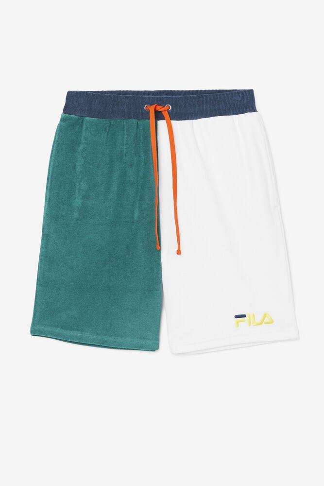 Fila Shorts Kalili Mens Turquoise/White - India CJD-078256